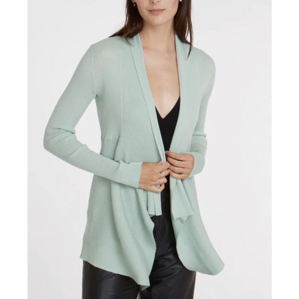 Autumn Cashmere Cardigan Sweater 100% Cashmere Light Blue Green size XS - Picture 3 of 10